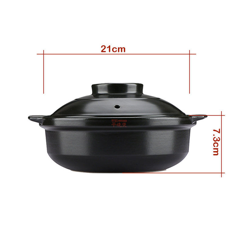 Flame High Temperature Resistant Dry Pot Ceramic Pot Pan Health Pot Pan