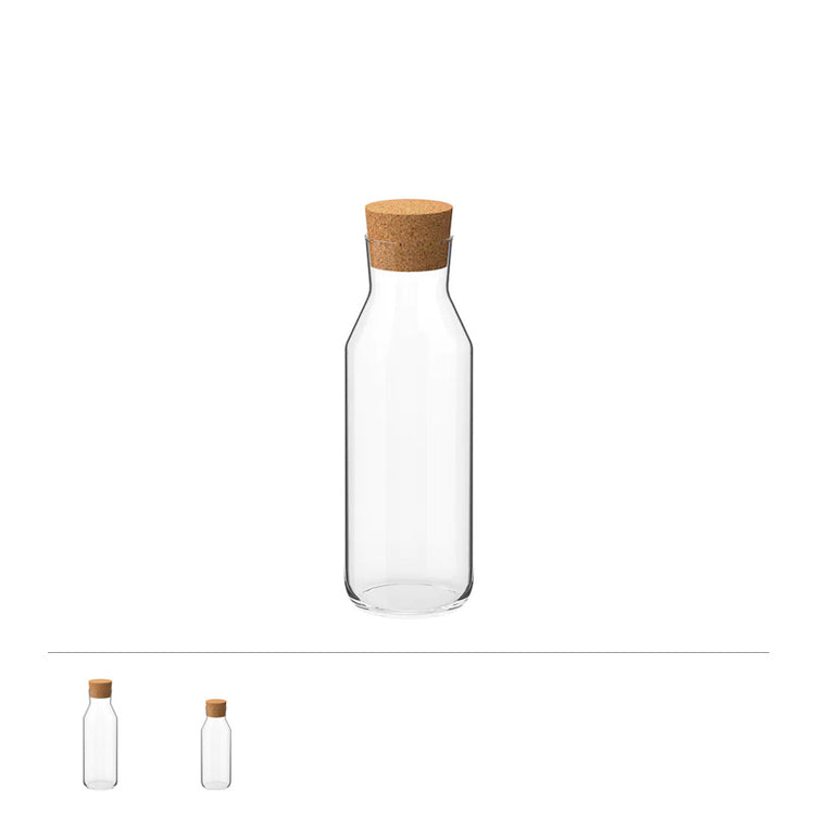 Toughened Glass Carafe With Lid And Large Capacity Cold Water Bottle With Cork