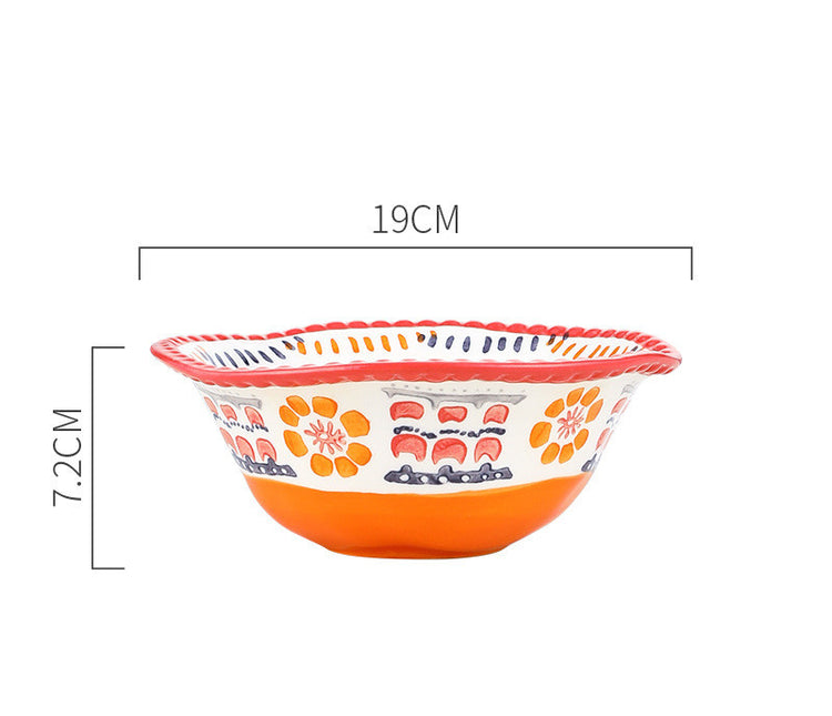 Retro Hand Drawn Dishes Home Rice Bowls