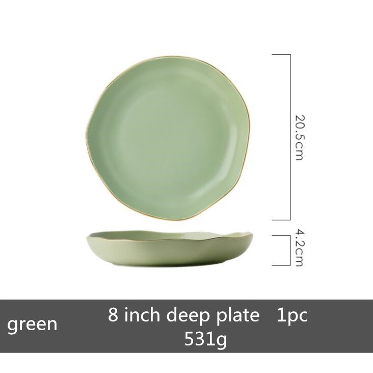 Rice Bowl Plate, Vegetable Plate, Dessert Plate, Large Soup Bowl