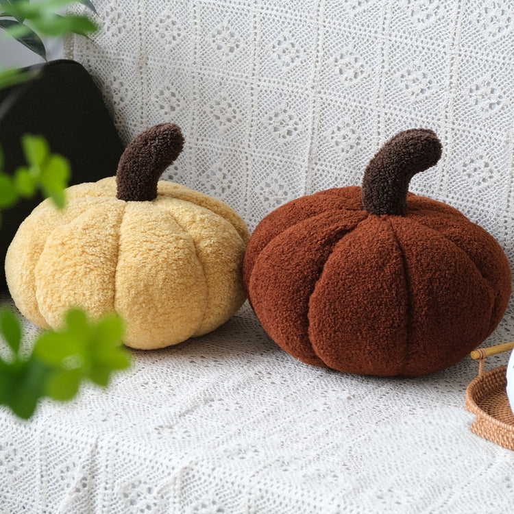 Pumpkin Shaped Pillow Caramel Cushion Pastoral