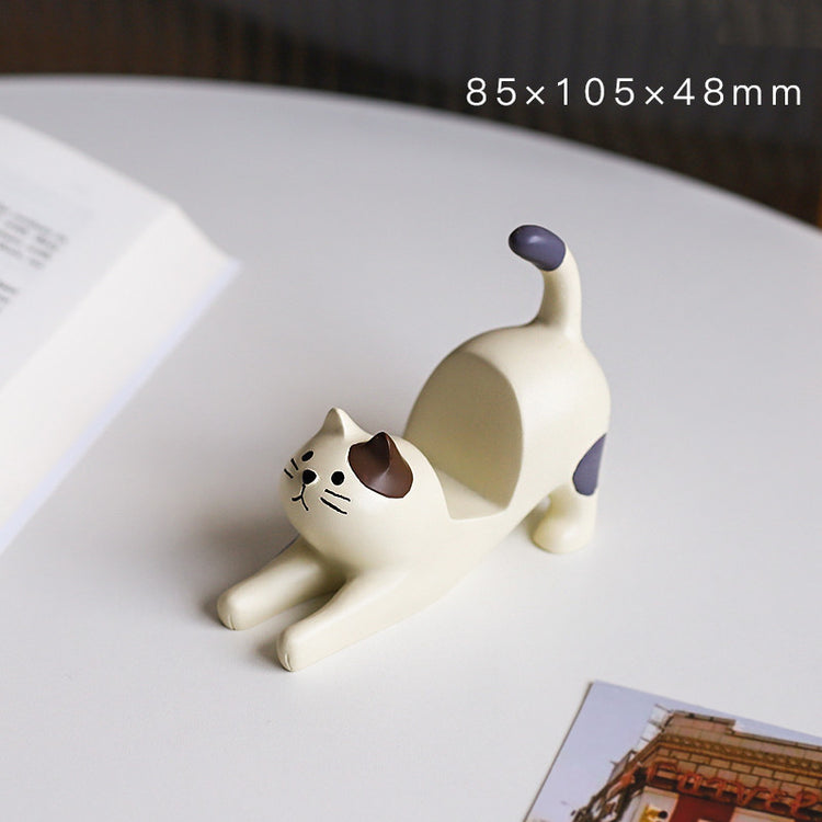 Cute Cat Book Mobile Phone Stand Desktop Decoration