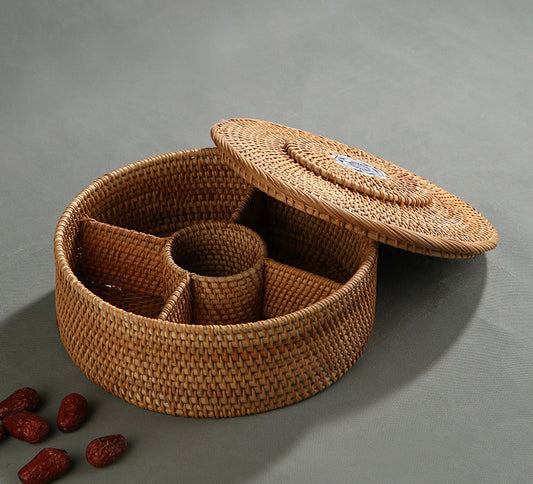 Rattan Storage With Multiple Compartments