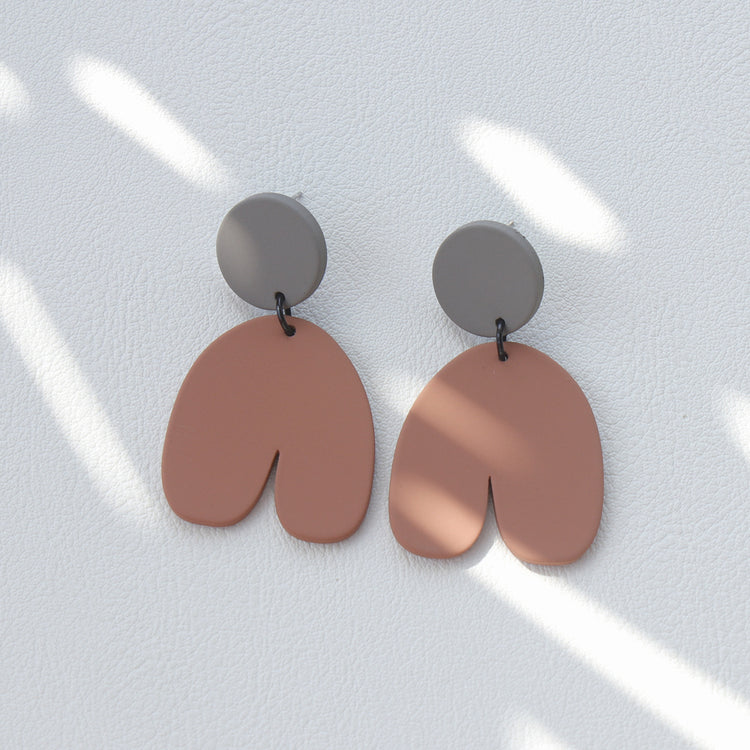 Simple Girl Exaggerated Long Three-dimensional Clay Acrylic Earrings