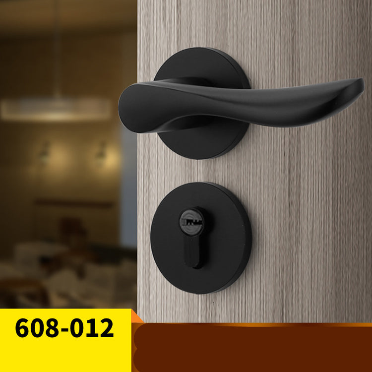 American Black Bathroom Solid Wood Door Handle