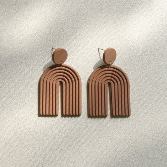 Rubber Lacquer Clay Touch Acrylic Earrings