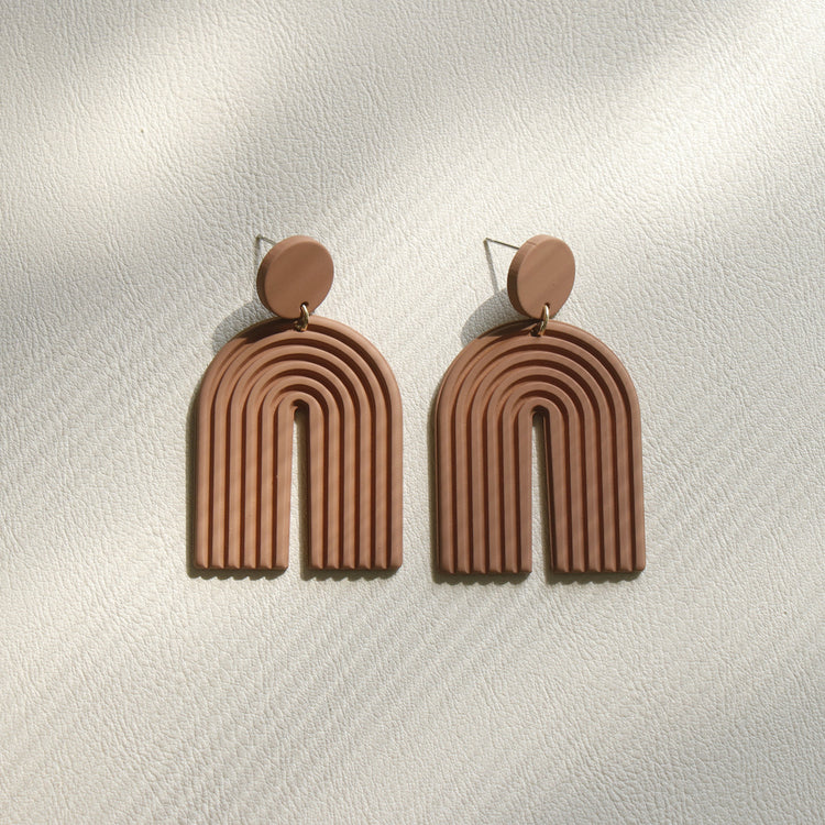 Rubber Lacquer Clay Touch Acrylic Earrings