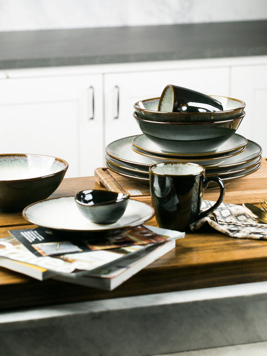 American Green Ceramic Bowl And Tableware Household Steak Plate
