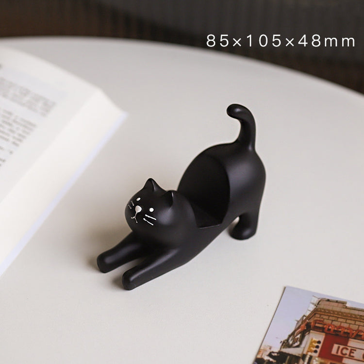 Cute Cat Book Mobile Phone Stand Desktop Decoration