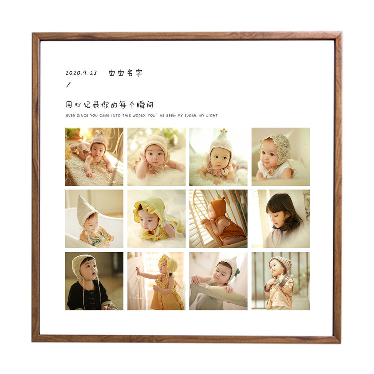 Baby Commemorative Frame Set Table Custom Wash Photo