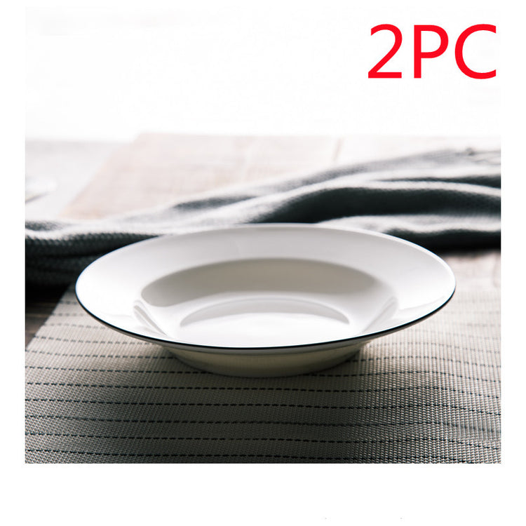 White Ceramic Creative Western Food Plate