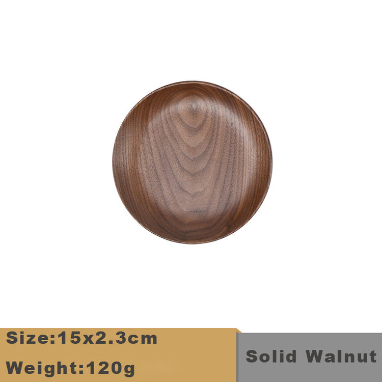 Japanese Wooden Fruit Bowl Round Wooden Plate Idea