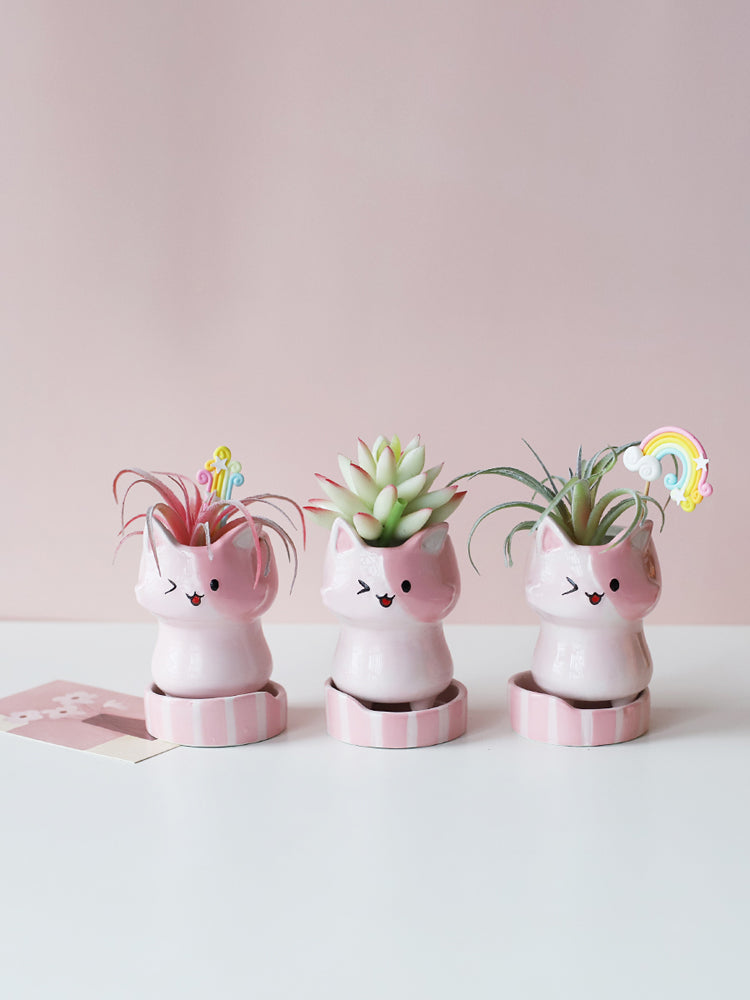 Creative Personality Cute Small Ceramic Flowerpot